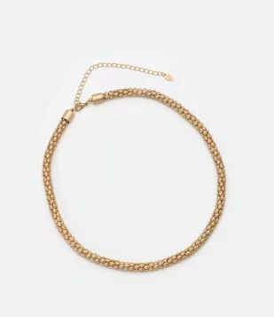 MAXI COLAR EM METAL COM DETALHES EM CANUTILHO DOURADO