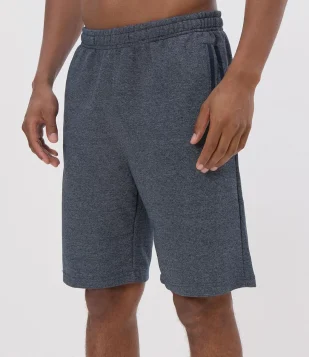 BERMUDA EM MOLETOM COM CÓS ELÁSTICO AZUL