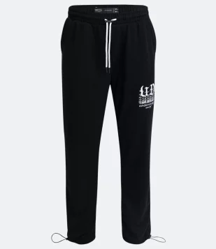 CALÇA JOGGER COM CÓS ELÁSTICO BARRA AJUSTÁVEL E LETTERING PRETO