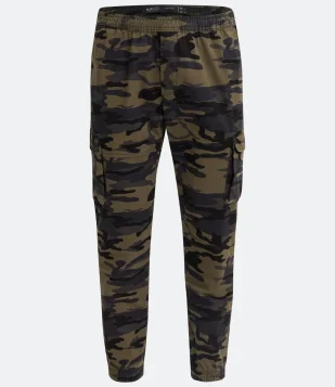 CALÇA JOGGER CARGO EM SARJA COM CÓS ELÁSTICO E BARRA AJUSTADA ROXO