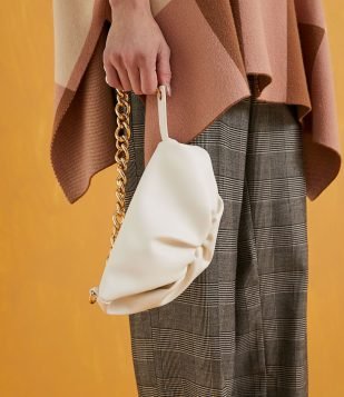  Pochete Vira Bolsa com Alça Corrente Branco 