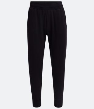 CALÇA JOGGER ESPORTIVA BÁSICA EM MOLETOM COM BOLSOS PRETO