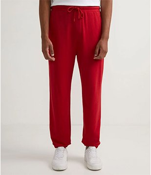 Calça em Moletom Jogger Ballon Vermelho
