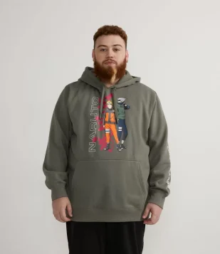 BLUSÃO MOLETOM COM ESTAMPA NARUTO VERDE