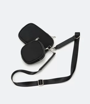 BOLSA PORTA CELULAR COM PORTA MOEDAS PRETO