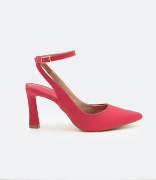 SAPATO SCARPIN SLINGBACK COM SALTO DIFERENCIADO ROSA