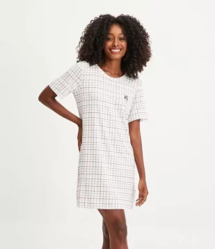 Camisola Curta em Viscolycra com Estampa Xadrez Grid Multicores 