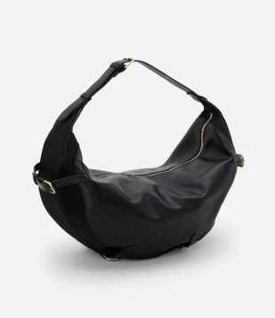 Bolsa Grande com Detalhe em Fivela na Alça e Laterais Preto