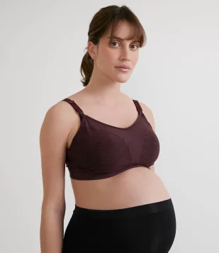 TOP DE AMAMENTAÇÃO ESPORTIVO EM POLIAMIDA LIZ ROXO