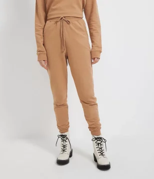 CALÇA JOGGER EM ALGODÃO COM CÓS ELÁSTICO BEGE