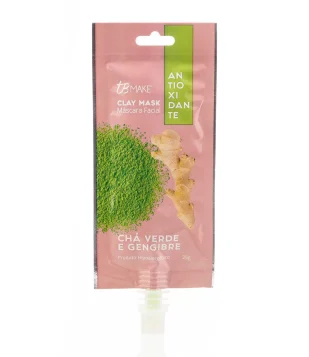 MÁSCARA FACIAL ANTIOXIDANTE GENGIBRE E CHÁ VERDE TB MAKE 25G