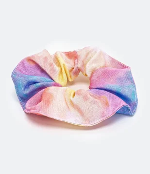SCRUNCHIE COM EFEITO TIE DYE MULTICORES