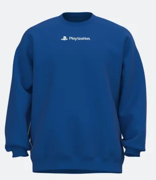 BLUSÃO EM MOLETOM COM ESTAMPA PLAYSTATION AZUL