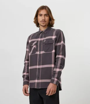 CAMISA MANGA LONGA EM ALGODÃO XADREZ CINZA