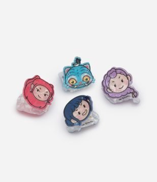 Kit 4 Presilha Infantil De Cabelo Guerreiras do Kpop - Tam Único Multicores