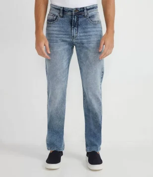 CALÇA SLIM EM JEANS AZUL