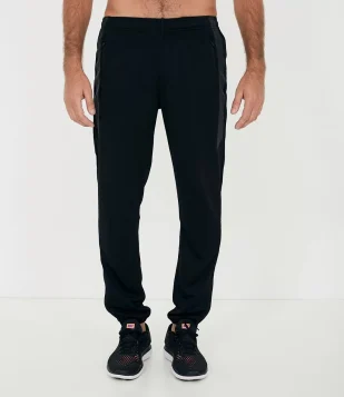 CALÇA ESPORTIVA COM FAIXA LATERAIS PRETO