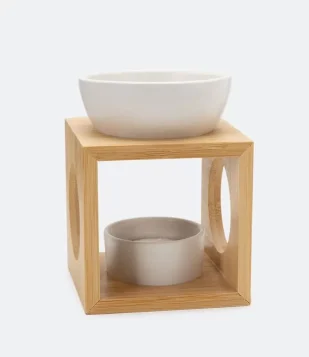 DIFUSOR DE AMBIENTES DIFUSOR DE AMBIENTE CERÂMICO COM VELA ALCHEMIA BRANCO