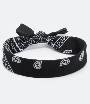 BANDANA ESTAMPADA PAISLEY PRETO