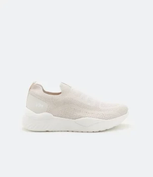 TÊNIS KNIT CANO BAIXO BEGE