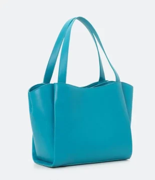 BOLSA SHOPPER COM DIVISÓRIAS EXTERNAS AZUL