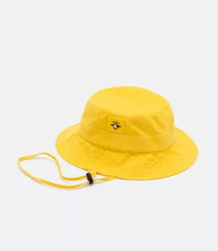 CHAPÉU BUCKET EM ALGODÃO COM CORDINHA AJUSTÁVEL E ETIQUETINHA MINION AMARELO
