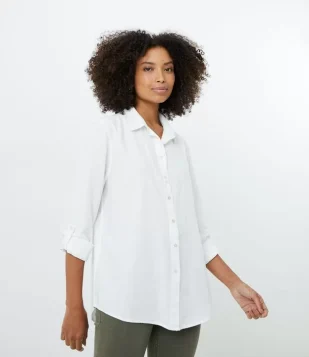 CAMISA BÁSICA EM VISCOLINHO COM BARRA MULLET BRANCO