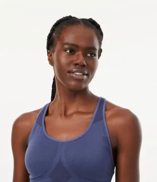 TOP NADADOR ESPORTIVO EM POLIAMIDA COM DETALHES TEXTURIZADOS AZUL