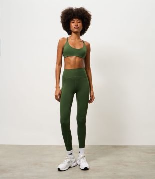 Calça Legging Esportiva em Microfibra Verde