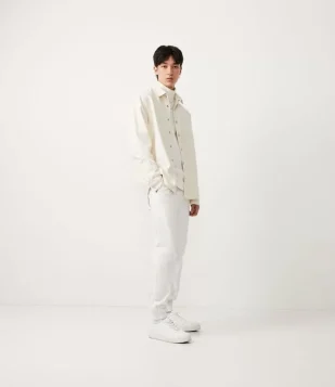 CALÇA JOGGER EM SARJA OFF WHITE