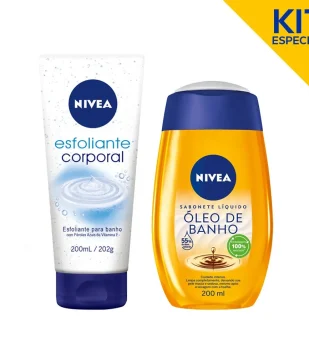 Kit Esfoliante Corporal NIVEA + Sabonete Líquido Natural Oil NIVEA 200ml Único