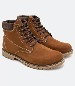 BOTA WORKER EM COURO NOBUCK MARROM