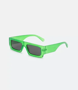 ÓCULOS DE SOL QUADRADO PEQUENO COM EFEITO FOSCO VERDE