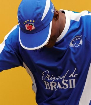 Boné com Recortes e Estampa Guaraná Antarctica Azul
