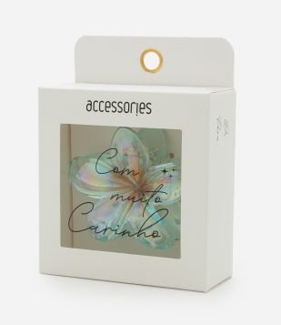 Piranha de Cabelo em Forma de Flor Jasmin Azul