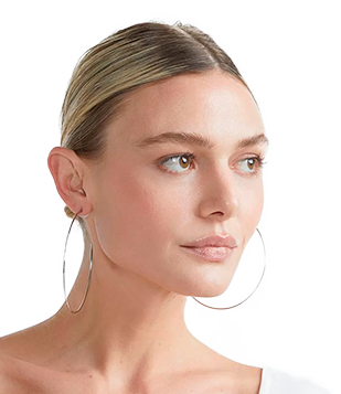 Brinco Maxi Argola em Metal Básica Prata