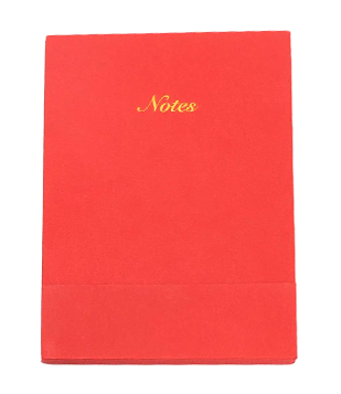 BLOCO DE NOTAS COM ESTAMPA NOTES VERMELHO
