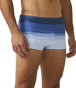 SUNGA SUNGÃO COM CÓS ELÁSTICO E ESTAMPA DEGRADE AZUL