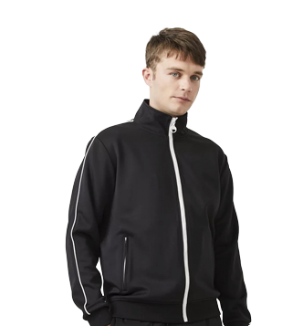 BLUSÃO HELANCA COM FECHAMENTO FRONTAL POR ZÍPER PRETO