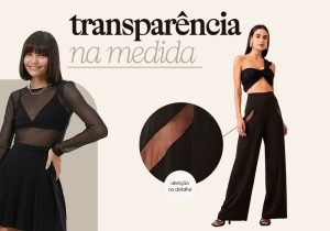 Peças de roupa com transparência