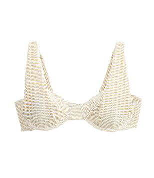 BIQUÍNI TOP MEIA TAÇA EM POLIAMIDA COM ALÇA LARGA OFF WHITE