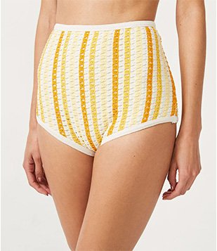 BIQUÍNI CALCINHA HOT PANTS EM ALGODÃO COM ESTAMPA LISTRAS SORTIDO