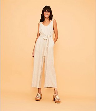 MACACÃO PANTACOURT EM VISCOLINHO OFF WHITE