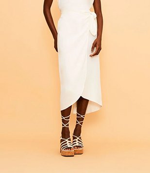 SAIA PAREÔ EM VISCOLINHO OFF WHITE