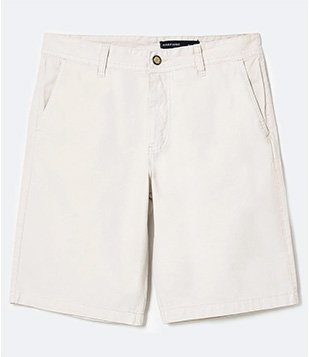 BERMUDA RETA BÁSICA EM SARJA COM BOLSOS BEGE