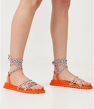 SANDÁLIA RASTEIRA SPORT SANDAL COM AMARRAÇÃO LARANJA
