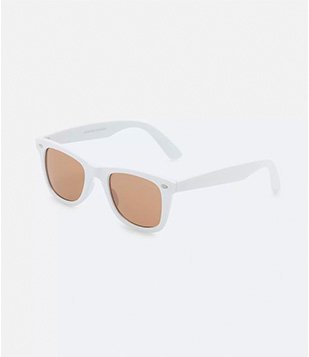 ÓCULOS DE SOL QUADRADO COM LENTE CLARA BRANCO