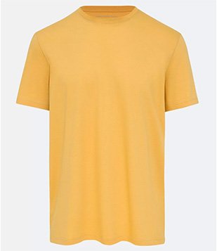 CAMISETA COMFORT BÁSICA EM ALGODÃO COM MANGA CURTA AMARELO