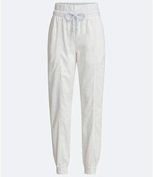 CALÇA JOGGER EM LIOCEL COM CÓS ELÁSTICO BRANCO