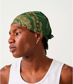 BANDANA EM ALGODÃO COM ESTAMPA LEÃO VERDE